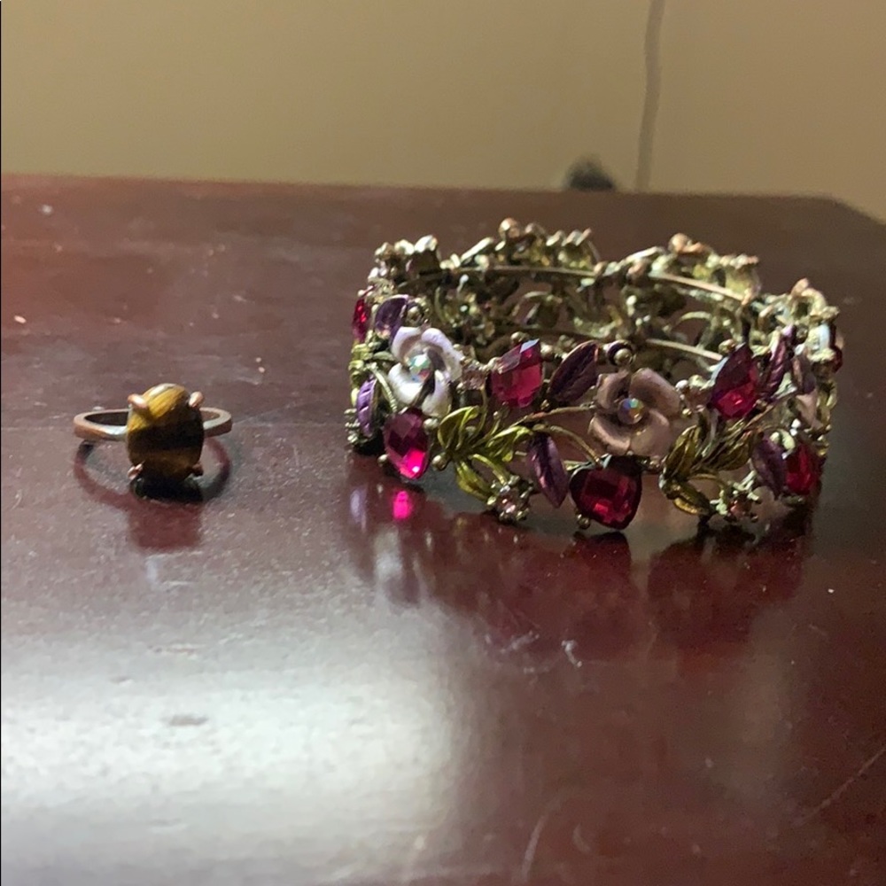 Warm toned Jewelry Bundle bracelet & ring